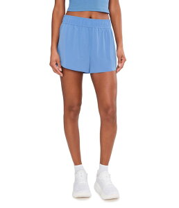 �r�����h���K ���f�B�[�X �{�g���X �n�[�t�p���c�E�V���[�c �V���[�g�p���c Beyond Yoga Solemate Run Shorts Wild Flower Blue �u���[
