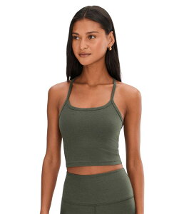 �r�����h���K ���f�B�[�X �g�b�v�X �V���c �N���b�v�h Beyond Yoga Spacedye Slim Racerback Cropped Tank Dusty Forest Heather �w�U�[