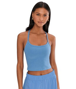 �r�����h���K ���f�B�[�X �g�b�v�X �V���c �N���b�v�h Beyond Yoga Spacedye Slim Racerback Cropped Tank Wild Flower Blue Heather �w�U�[