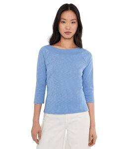 �j�b�N�v���X�]�[�C ���f�B�[�X �g�b�v�X �V���c NIC+ZOE 3/4 Sleeve Ballet Boatee French Blue �u���[