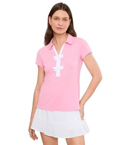 �����[�s�����b�c�@�[ ���f�B�[�X �g�b�v�X �V���c Lilly Pulitzer Frida Bow Polo UPF 50+ Conch Shell Pink �s���N