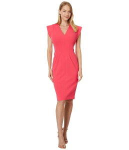 �J���o���N���C�� ���f�B�[�X �g�b�v�X �����s�[�X V�l�b�N Calvin Klein V-Neck Sheath with Extended Sleeve Detail Watermelon