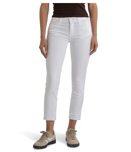 �J�b�g�t�����U�N���X ���f�B�[�X �{�g���X �f�j���p���c �X�g���[�g KUT from the Kloth Amy Crop Straight Leg Roll-up Fray In Optic White �z���C�g