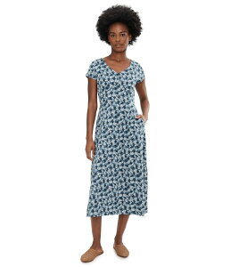 �h�[�h �A���h�R�[ ���f�B�[�X �g�b�v�X �����s�[�X �~�f�B Toad&Co Rose Midi Short Sleeve Dress Pacific Blue Print �u���[