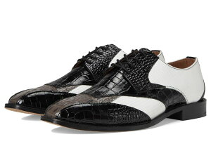 �X�e�C�V�[�A�_���X �����Y �V���[�Y �I�b�N�X�t�H�[�h ���[�X Stacy Adams Tristano Bike Toe Lace-Up Black/Gray/White �z���C�g