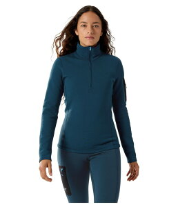 �A�[�N�e���N�X ���f�B�[�X �g�b�v�X �V���c Arc'teryx Kyanite Baselayer Zip Neck Midnight Frost