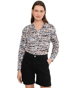 �j�b�N�v���X�]�[�C ���f�B�[�X �g�b�v�X �V���c �R�b�g�� NZ by NIC+ZOE Spotted Core Cotton Shirt Indigo Multi �C���f�B�S