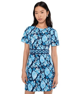 �����[�s�����b�c�@�[ ���f�B�[�X �g�b�v�X �����s�[�X Lilly Pulitzer Brynne Stretch Shift Low Tide Navy Seashell Splendor Enginee red Woven Shift �l�C�r�[