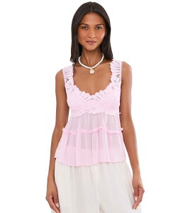 �t���[�s�[�v�� ���f�B�[�X �g�b�v�X �V���c Free People Petal Party Shapeless Cami Pink Destiny �s���N