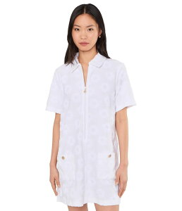 �����[�s�����b�c�@�[ ���f�B�[�X �g�b�v�X �����s�[�X Lilly Pulitzer Brayton Short Sleeve Terresort White Sunny Daisies Towel Terry �z���C�g