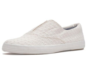 �P�b�Y ���f�B�[�X �V���[�Y �X�j�[�J�[ Keds Champion Round Toe Slip-On Snowhiteyelet �z���C�g
