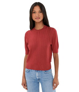 ���C�h�E�F�� ���f�B�[�X �A�E�^�[ �j�b�g�E�Z�[�^�[ �N���[�l�b�N T�V���c Madewell Pointelle-Stitch Crewneck Sweater Tee Barn Red ���b�h