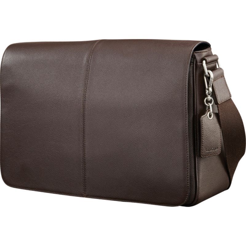送料無料 サイズ交換無料 サムソナイト メンズ バッグ スーツケース Dark Classic 通信販売 Leather Brown Mens Messenger 保障できる