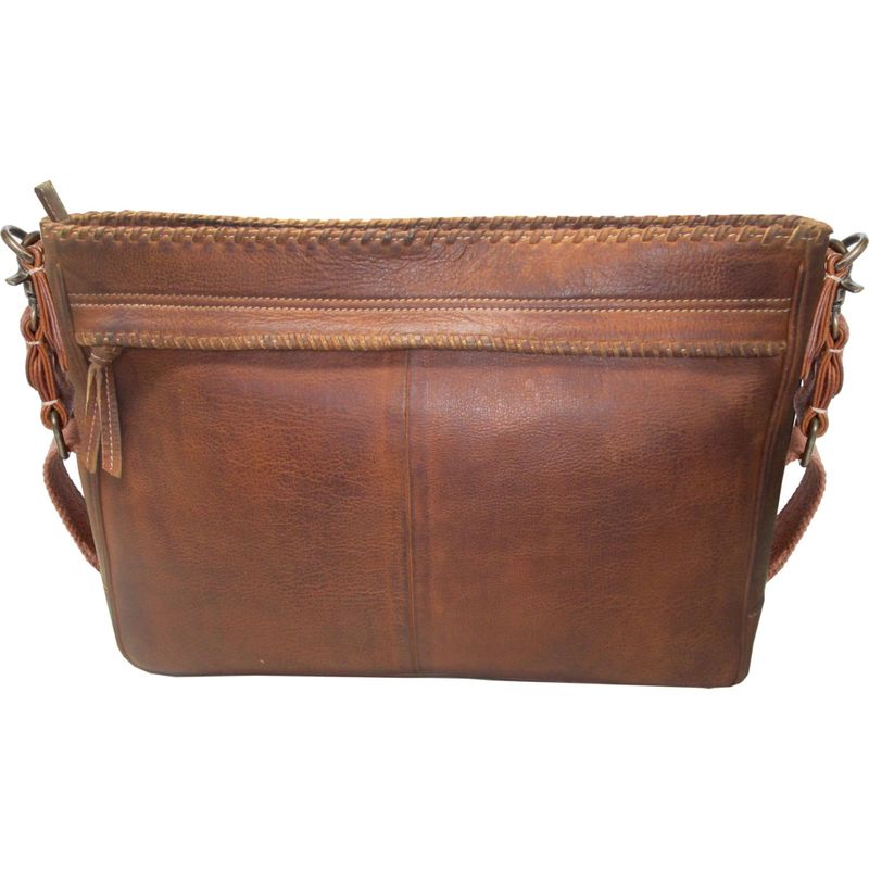 Scully Sierra Leather Whipstitch Messenger Bag 