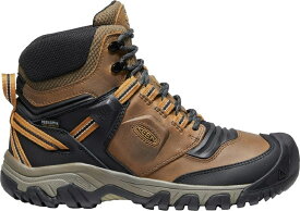 【送料無料】 キーン メンズ ブーツ・レインブーツ シューズ Ridge Flex Mid Waterproof Hiking Boots - Men's BISON/GOLDEN BROWN