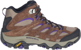 【送料無料】 メレル レディース ブーツ・レインブーツ シューズ Moab 3 Mid Hiking Boots - Women's BRACKEN/PURPLE