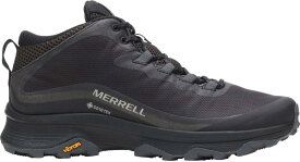 【送料無料】 メレル メンズ ブーツ・レインブーツ ハイキングシューズ シューズ Moab Speed Mid GORE-TEX Hiking Boots - Men's BLACK/ASPHALT