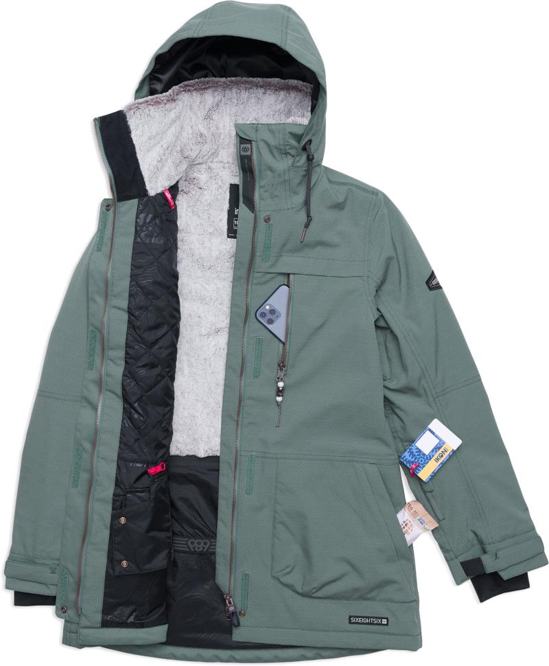 【送料無料】 シックスエイトシックス レディース ジャケット・ブルゾン アウター Spirit Insulated Jacket - Women´s CYPRESS GREEN JACQUARD