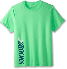 【送料無料】 ブルックス メンズ シャツ トップス Distance T-Shirt 2.0 - Men's NEO GREEN/BROOKS LOGO