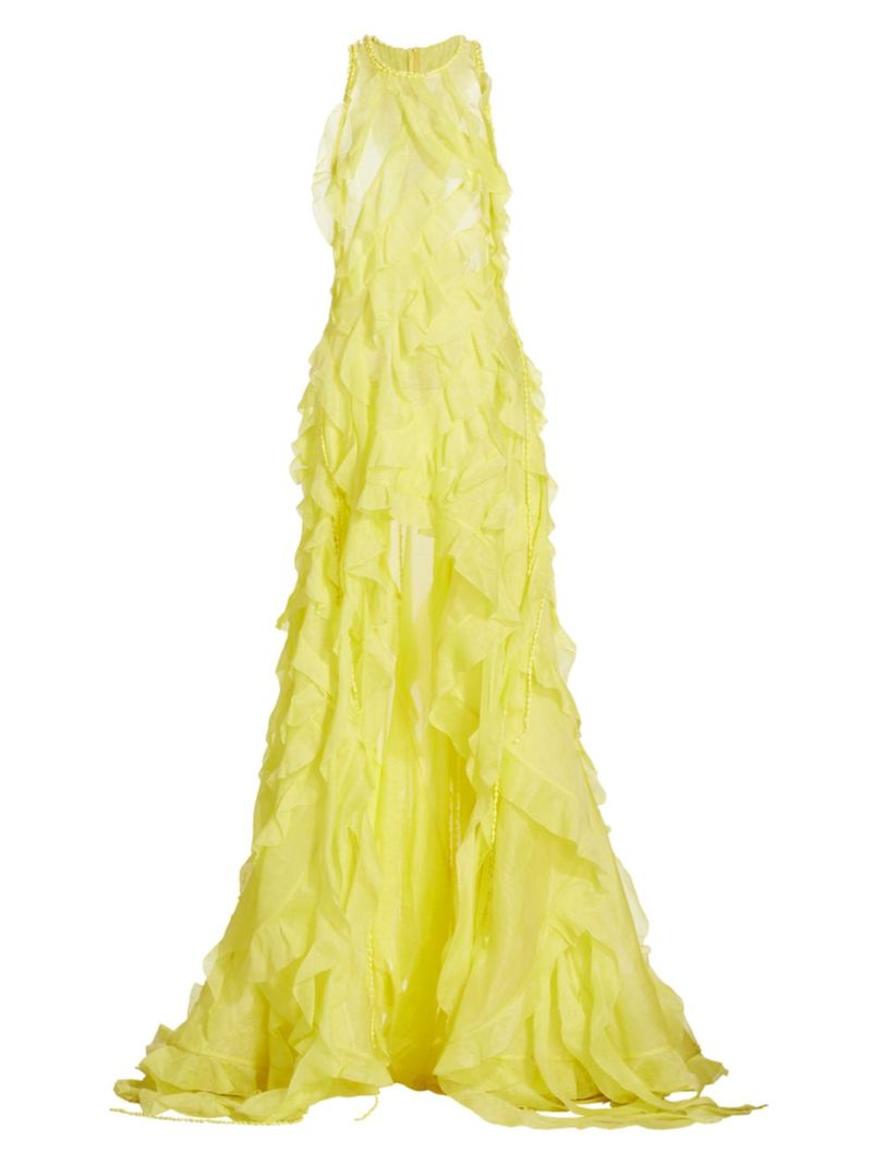 売り込み売り込み ジマーマン レディース ワンピース トップス Wonderland Sleeveless Ruffle Gown Lemon  ワンピース