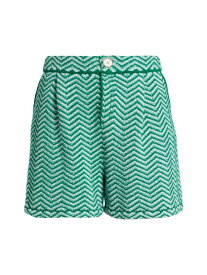 【送料無料】 バリー レディース ハーフパンツ・ショーツ ボトムス Cashmere-Blend Chevron Shorts jungle white