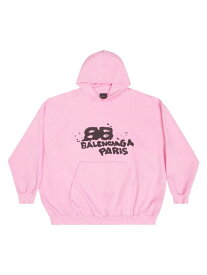 【送料無料】 バレンシアガ レディース パーカー・スウェット アウター Hand Drawn BB Icon Hoodie pink black