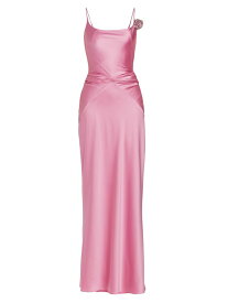 【送料無料】 マチ＆マチ レディース ワンピース トップス Silk & Crystal-Applique Gown pink