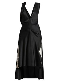 【送料無料】 ヴィクトリア ベッカム レディース ワンピース トップス Draped Lace Midi Dress black