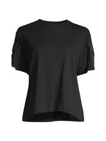 【送料無料】 シンシアローレイ レディース Tシャツ トップス Pocket-Sleeve Cotton T-Shirt black