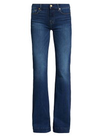 【送料無料】 セブンフォーオールマンカインド レディース デニムパンツ ジーンズ ボトムス Dojo Mid-Rise Trouser Jeans medium melrose