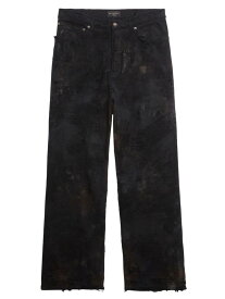 【送料無料】 バレンシアガ レディース デニムパンツ ボトムス Super Destroyed Baggy Pants black