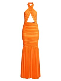 【送料無料】 ノーマカマリ レディース ワンピース トップス Halter Neck Cut-Out Mermaid Gown neon orange