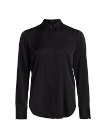 【送料無料】 セオリー レディース シャツ ブラウス トップス Sunaya Silk Blouse black