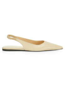 【送料無料】 プロエンザショラー レディース パンプス シューズ Spike Leather Slingback Flats parchment