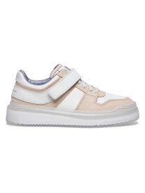 【送料無料】 サントーニ レディース スニーカー シューズ Two-Tone Leather & Suede Sneakers white