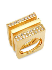 【送料無料】 ケネスジェイレーン レディース リング アクセサリー 3-piece 22K Gold-Plated & Glass Crystal Ring Set gold crystal