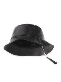 【送料無料】 ロエベ レディース 帽子 アクセサリー Leather Logo Bucket Hat black