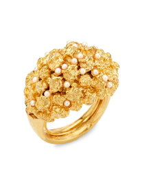 【送料無料】 ケネスジェイレーン レディース リング アクセサリー 22K Gold-Plated & Faux Pearl Cluster Ring gold