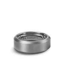 【送料無料】 デイビット・ユーマン メンズ リング アクセサリー Titanium Beveled Band Ring titanium