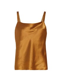 【送料無料】 ヴィンス レディース タンクトップ トップス Satin Cowl-Neck Camisole nile