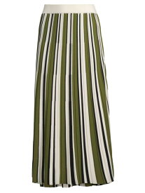 【送料無料】 ウィークエンド マックスマーラ レディース スカート ボトムス Editta Striped Knit Midi Skirt green