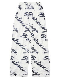 【送料無料】 バレンシアガ レディース ナイトウェア アンダーウェア Scribble Pyjama Pants white blue