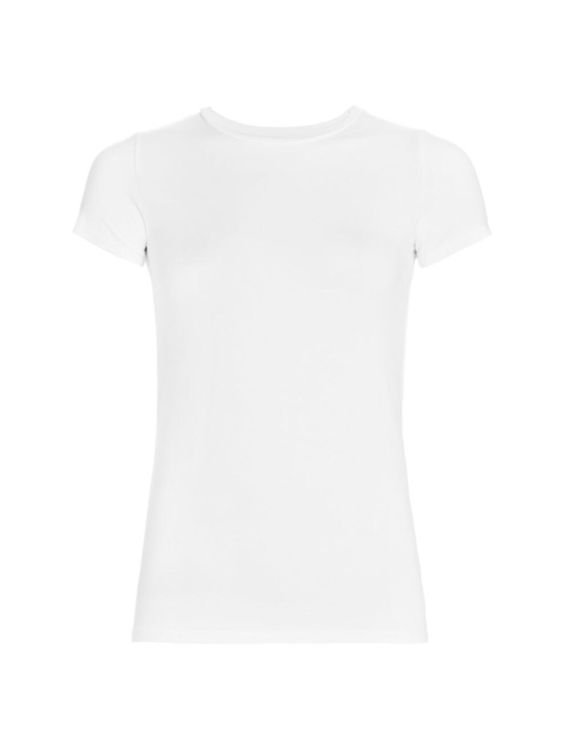 【送料無料】 マジェスティック レディース Tシャツ トップス Classic Stretch T-Shirt blancのサムネイル