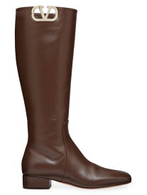 【送料無料】 ヴァレンティノ レディース ブーツ・レインブーツ シューズ Vlogo Type Calfskin Boots 30mm brown