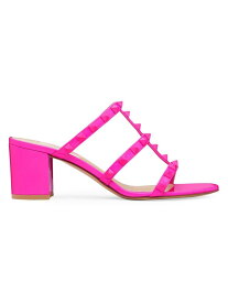 【送料無料】 ヴァレンティノ レディース サンダル シューズ Rockstud Patent-Leather Slide Sandals pink