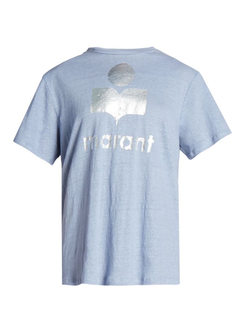 カーキ×インディゴ ISABEL MARANT ETOILE イザベルマランエトワール レディース Tシャツ トップス Zewel Foil  Graphic T-Shirt 通販