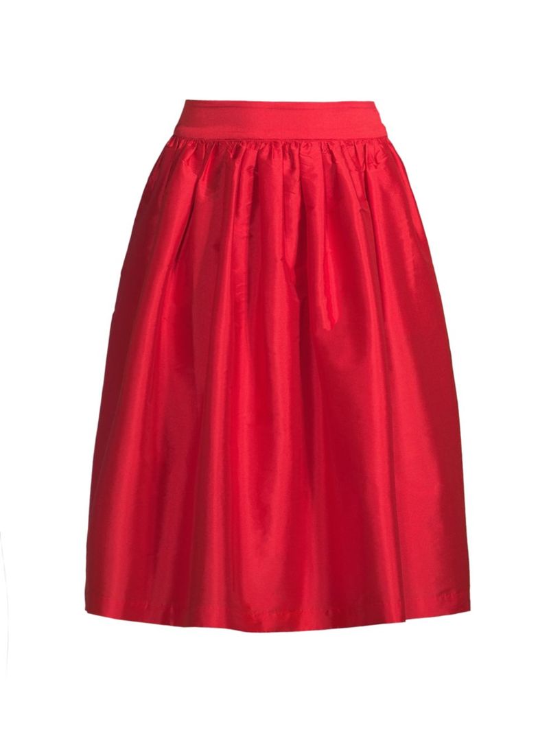  フランセスバレンタイン レディース スカート ボトムス Barbara Gathered Midi-Skirt red