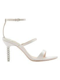 【送料無料】 ソフィアウェブスター レディース サンダル シューズ Rosalind Embellished-Heel Satin Sandals soft ivory