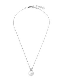 【送料無料】 マジョリカ レディース ネックレス・チョーカー・ペンダントトップ アクセサリー Selene Rhodium-Plated, Lab-Grown Pearl & Cubic Zirconia Pendant Necklace pearl