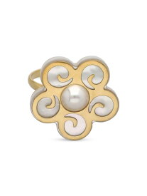 【送料無料】 マジョリカ レディース リング アクセサリー Roxana 18K Gold-Plated Silver & Faux Pearl Ring pearl